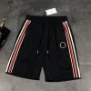 Luxus Moncler Shorts Schwarz Seide Atmungsaktiv Stil
