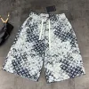 Premium Louis Vuitton Shorts im blauen Denim-Print-Stil