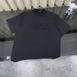 Meistverkaufte Balenciaga Kurzarm Schwarz Baumwolle gewaschen Stil