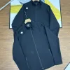 Premium Descente Mäntel Schwarz Strick Klassisch Luxus