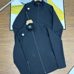 Premium Descente Mäntel Schwarz Strick Klassisch Luxus
