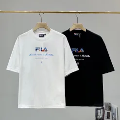 Hochwertige Fila Kurzarm-Kollektion aus blauer Baumwolle in klassischer Kollektion