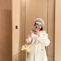 Premium Dior Hemd im weißen bestickten Stil