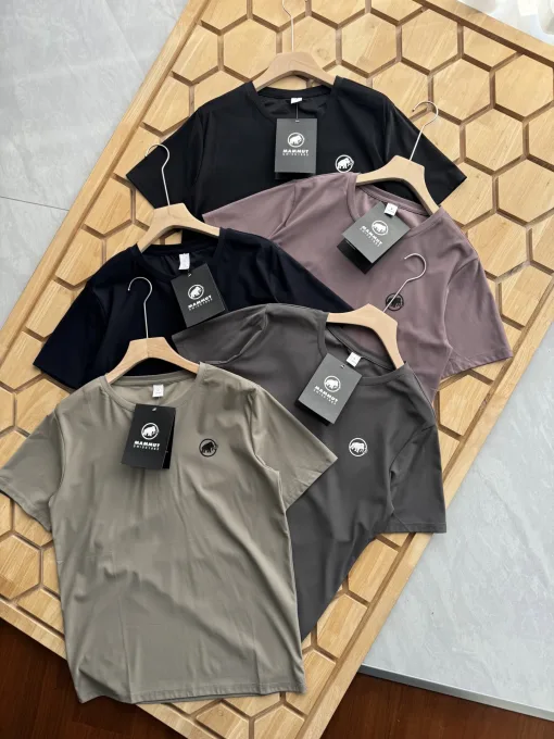 Luxus-Mammut-Kurzarmhemd, schwarze Polyester-Kollektion