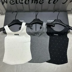 Hochwertige Miu Miu Weste Sky Knit Logo Luxus