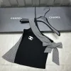 Bestseller Chanel Weste Schwarz Strick Gestreift Luxus