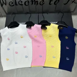 Premium Dior Weste Weißer Strick Jacquard Luxus