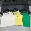 Luxus Ralph Lauren Weste Weiß Strick Bestickt Luxus