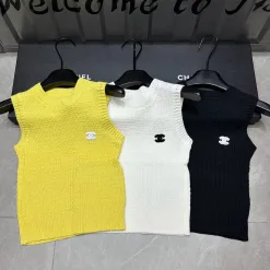 Bestseller Chanel Weste Gelbe Strickkollektion