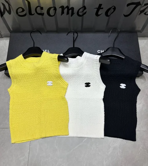 Bestseller Chanel Weste Gelbe Strickkollektion