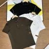 Luxury Zegna Kurzarm Schwarz Baumwolle Patchwork Luxus