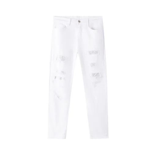 Premium Qualität Ami Hose Leder Strass Luxus