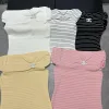 Bestseller Chanel Weste Weiß Strick Gestreift Stil