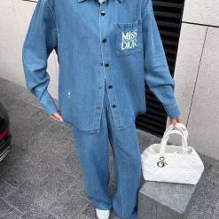 Luxuriöses Dior-Hemd im Denim-Monogramm-Stil