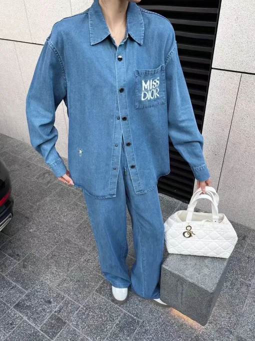 Luxuriöses Dior-Hemd im Denim-Monogramm-Stil
