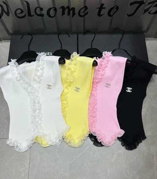 Bestseller Chanel Weste Weiß Strickstil