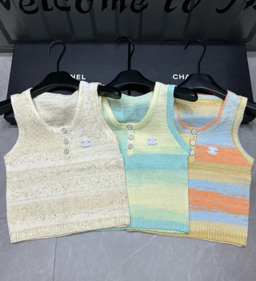 Luxus Chanel Weste Strick Gradient Style