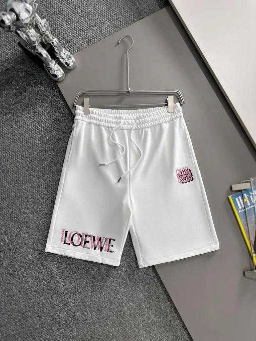Luxus-Shorts von Loewe, schwarzes Logo, Luxus