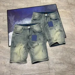 Premium Qualität Louis Vuitton Shorts Denim Washed Luxury