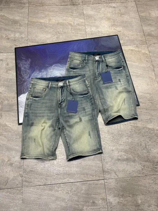 Premium Qualität Louis Vuitton Shorts Denim Washed Luxury