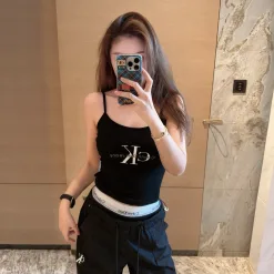 Hochwertige Hosenträger aus der Calvin Klein Black Logo Kollektion