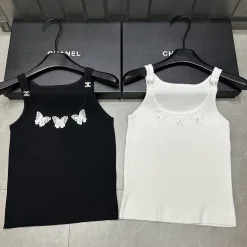Hochwertige Chanel-Weste im schwarzen Strickstil