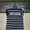 Premium Dior Weste Blaue Jacquard-Strickkollektion