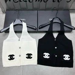 Bestseller Chanel Weste Weiß Strick Stickerei Luxus