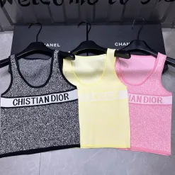 Luxuriöse Dior Weste in Schwarz mit Monogrammmuster
