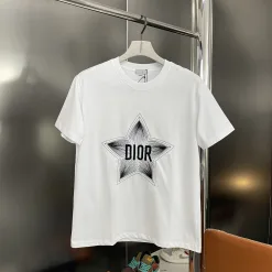 Bestseller: Dior Kurzarm-Logo-Stil aus schwarzer Baumwolle