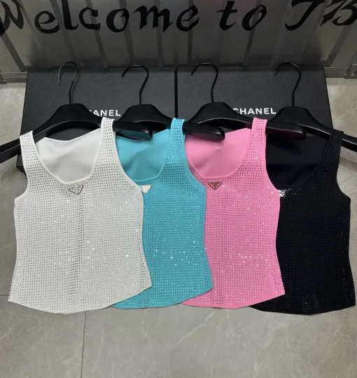 Bestseller Prada Weste Weiß Monogramm Stil