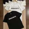 Premium Descente Kurzarm Schwarz Baumwolle Logo Style