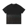 Premium Qualität Louis Vuitton Kurzarm Schwarz Wildleder Strass Luxus