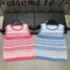 Luxus Chanel Weste Blau Strick Stil