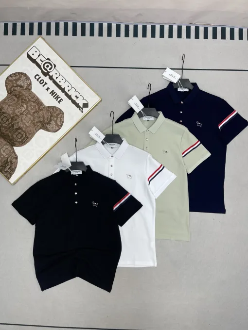 Luxuriöse Thom Browne Kurzarm-Freizeitkollektion aus roter Baumwolle