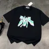 Luxus Dior Kurzarm Schwarz Farbverlauf Luxus