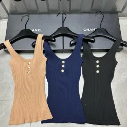 Luxus Balmain Weste Gold Strick Kollektion