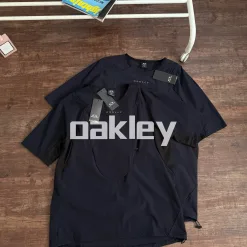Premium Qualität Oakley Kurzarmhemden Navy Atmungsaktiv Luxus