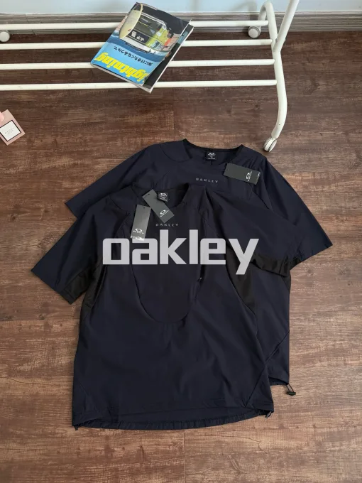 Premium Qualität Oakley Kurzarmhemden Navy Atmungsaktiv Luxus