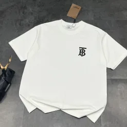 Hochwertige Burberry Kurzarm-Kollektion aus schwarzer Baumwolle