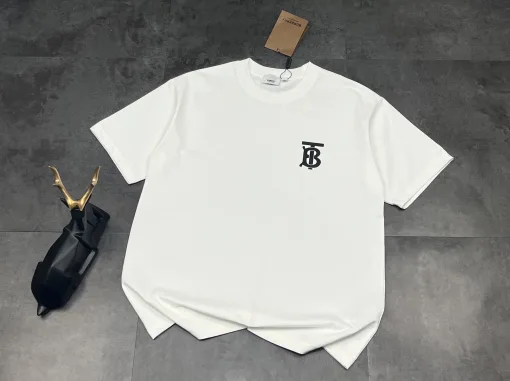 Hochwertige Burberry Kurzarm-Kollektion aus schwarzer Baumwolle