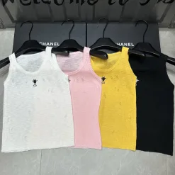 Hochwertige Dior Weste im weißen Strick-Stickerei-Stil