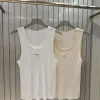 Bestseller Miu Miu Weste Weiß Strick Logo Style