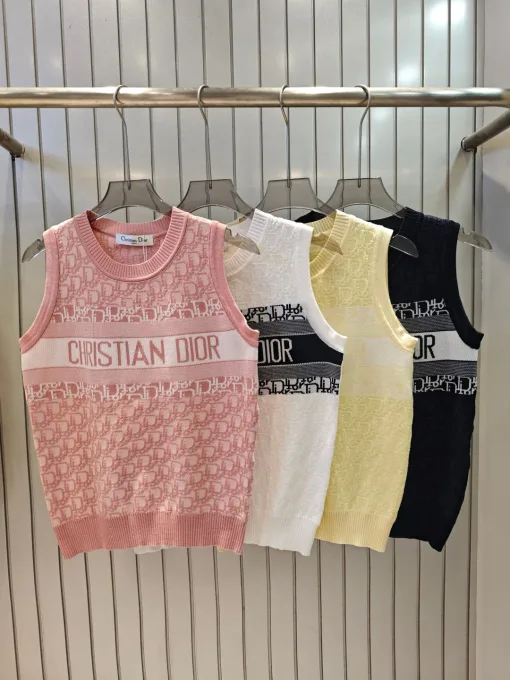 Hochwertige Dior Weste in Weiß mit Monogramm-Kollektion