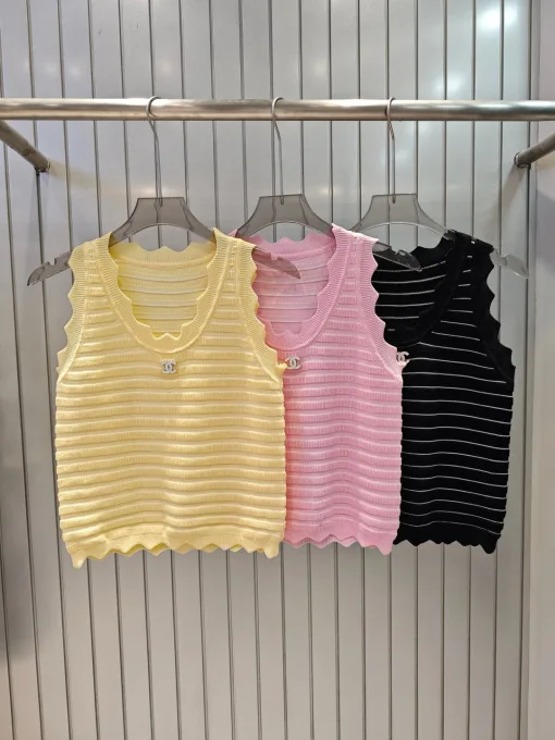 Premium Chanel Weste Pink Strick Luxus