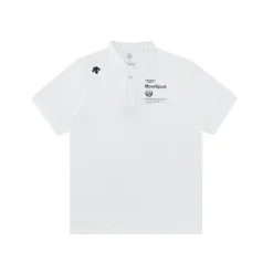 Hochwertige Descente Kurzarm-T-Shirts Navy Seide Casual Luxury