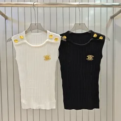 Bestseller Chanel Weste Gold Strick Luxus