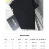 Premium Balenciaga Kurzarm Schwarz Baumwolle Washed Style