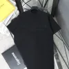 Luxus-Kollektion „Kurzarmhemd“ von Balenciaga aus gewaschener schwarzer Baumwolle