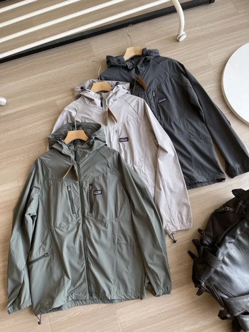 Premium Patagonia Mäntel Grau Nylon Atmungsaktive Kollektion